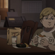 Prompto’s parents always appear to be at work. He ends up eating fast food alone.